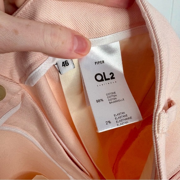 QL2 Quelledue Maura Pants in Light Pink Trousers Made In Italy Women’s Size 46 - Picture 6 of 7